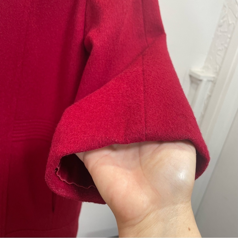 Vintage Chic London Fog Size 8-M Red 100% Wool Coat Classic Retro Glam Elegant - Picture 4 of 16